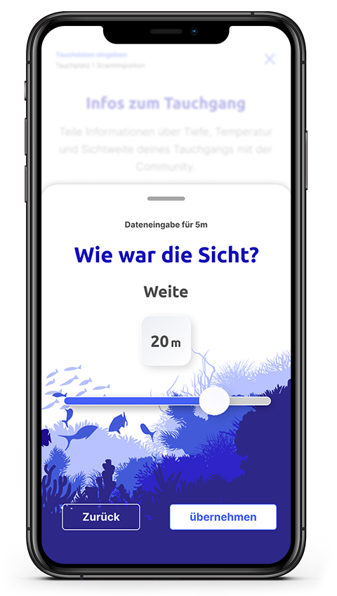 Tauchgang erfassen Mockup